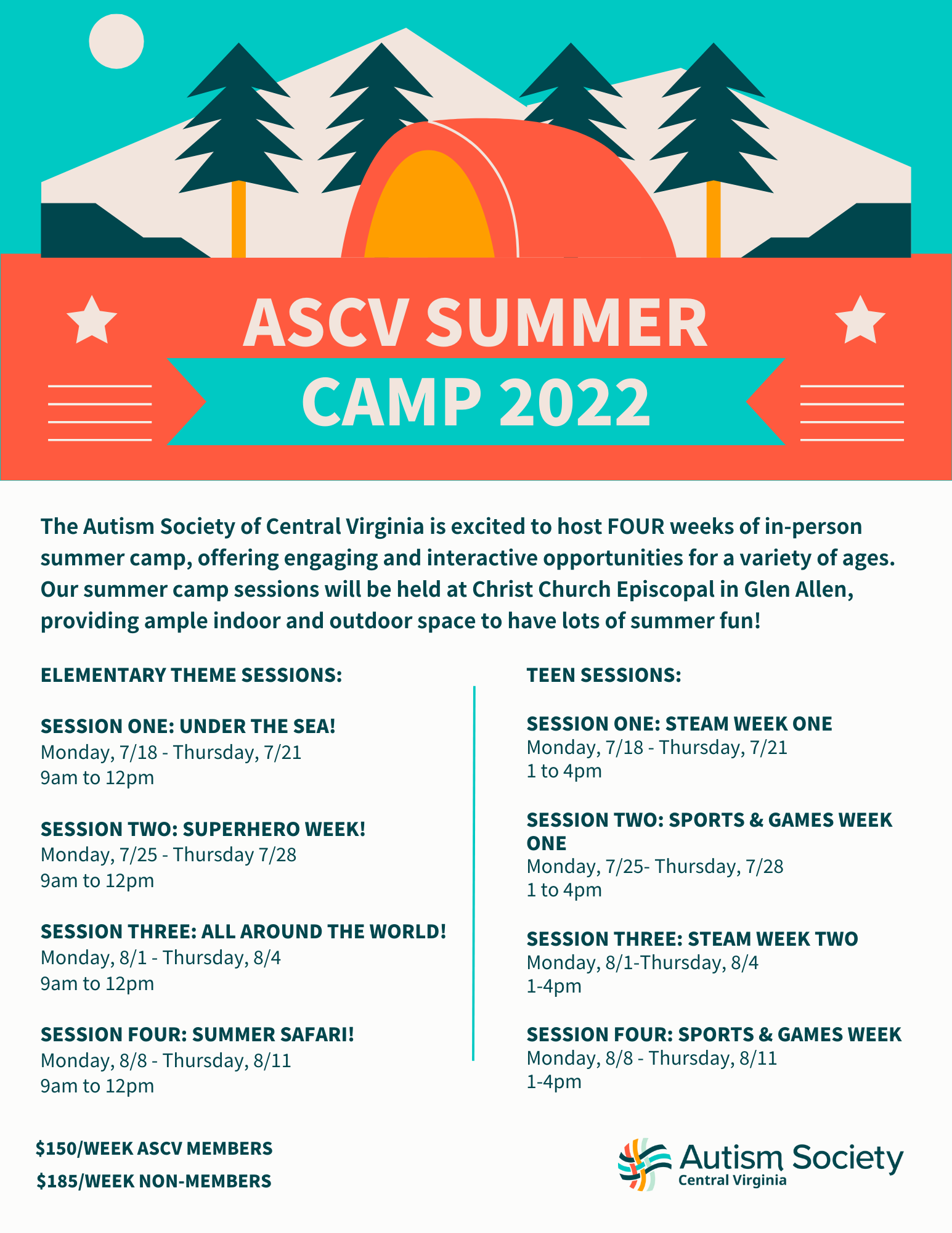 Summer Camps Autism Society of Central Virginia